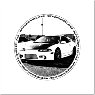 MITSUBISHI ECLIPSE D30 Black 'N White 4 Posters and Art